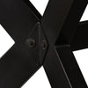 Dining Table Solid Mango Wood and Steel Cross 180 cm