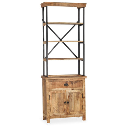 244943 vidaXL Sideboard with Shelves Solid Mango Wood 65x30x180 cm