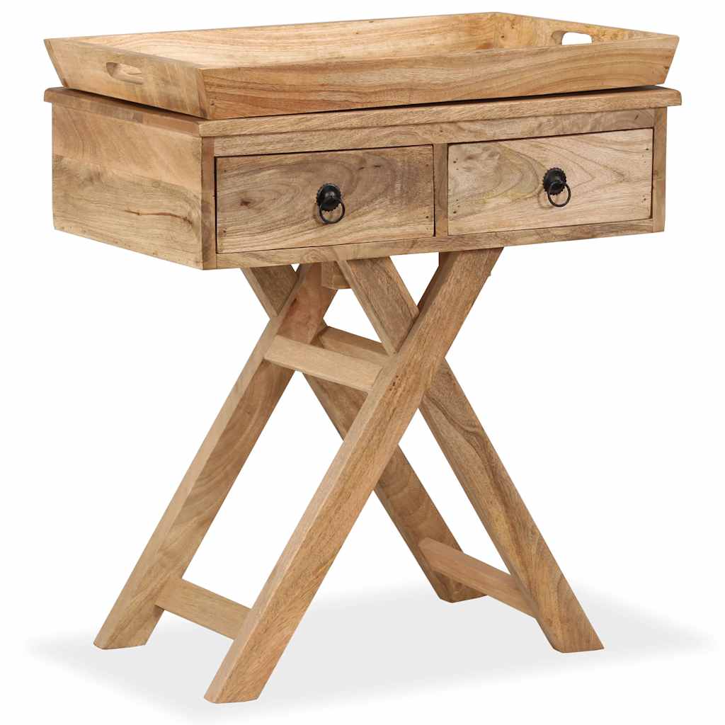244952 vidaXL Side Table Solid Mango Wood 65x40x76 cm
