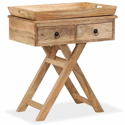 244952 vidaXL Side Table Solid Mango Wood 65x40x76 cm