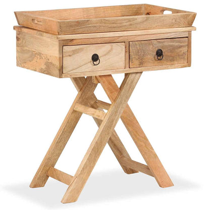 244952 vidaXL Side Table Solid Mango Wood 65x40x76 cm