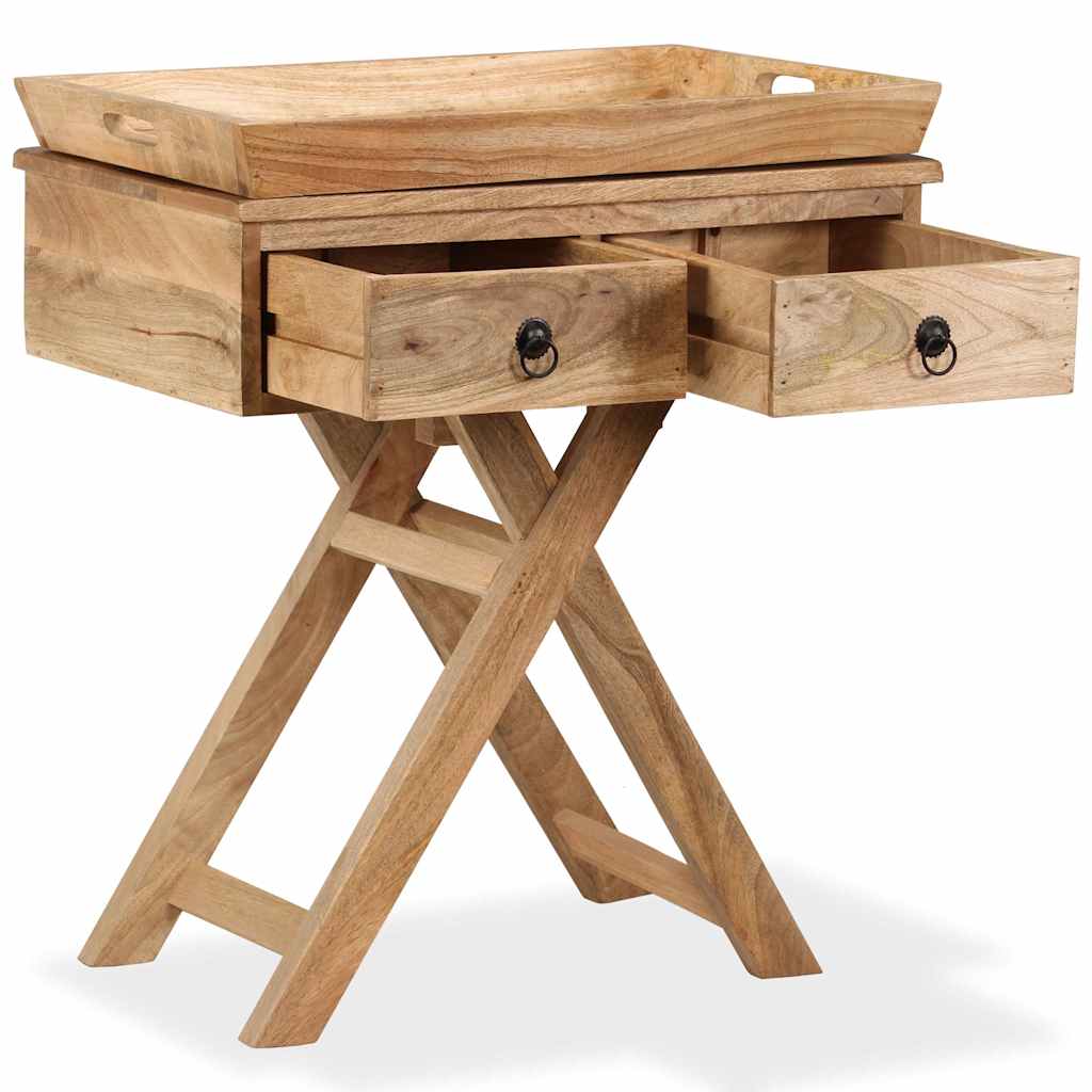 244952 vidaXL Side Table Solid Mango Wood 65x40x76 cm