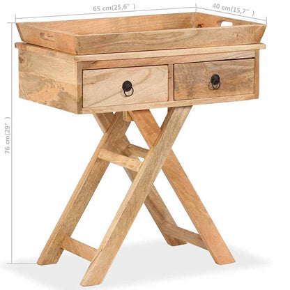 244952 vidaXL Side Table Solid Mango Wood 65x40x76 cm