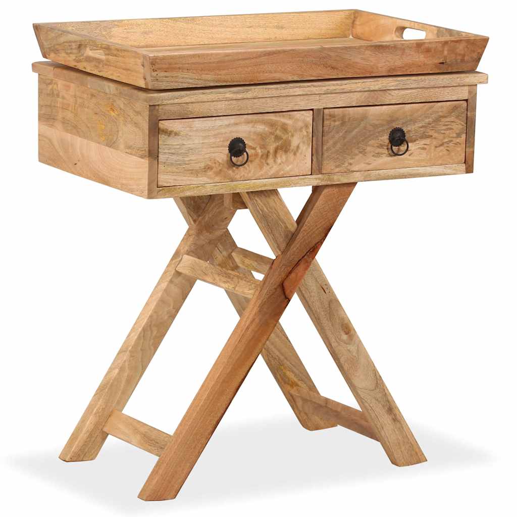 244952 vidaXL Side Table Solid Mango Wood 65x40x76 cm