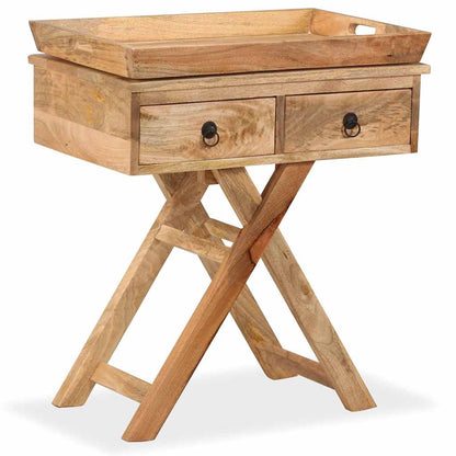244952 vidaXL Side Table Solid Mango Wood 65x40x76 cm