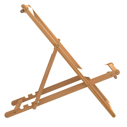 Camping Chair | Brown and cream | Teak wood | Standard | Foldable