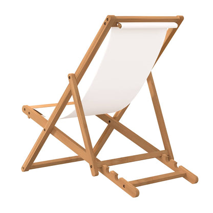 Camping Chair | Brown and cream | Teak wood | Standard | Foldable