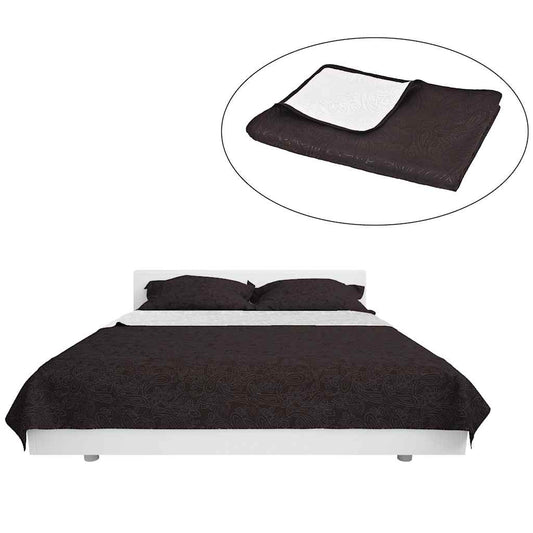 Quilt | Cream and brown | Microfiber with pp cotton filling | 220x240cm