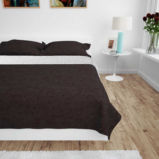Quilt | Cream and brown | Microfiber with pp cotton filling | 220x240cm