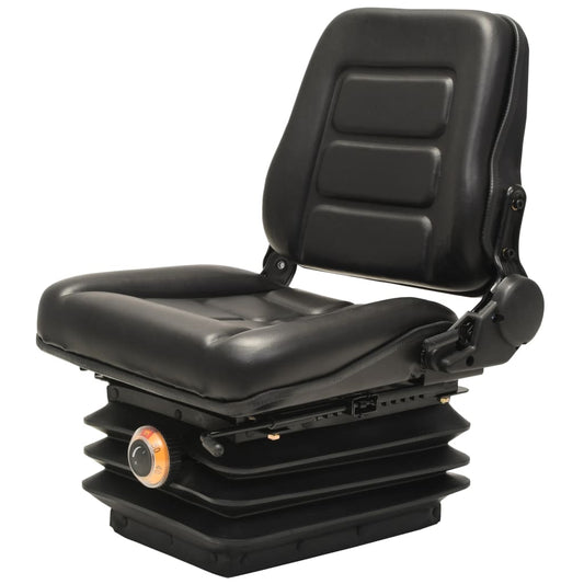 Tractor Seat | Black | Steel | Medium | Adjustable Armrests