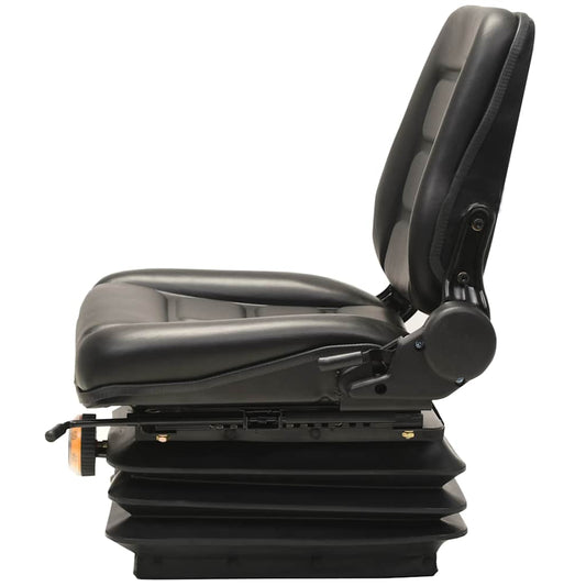 Tractor Seat | Black | Steel | Medium | Adjustable Armrests