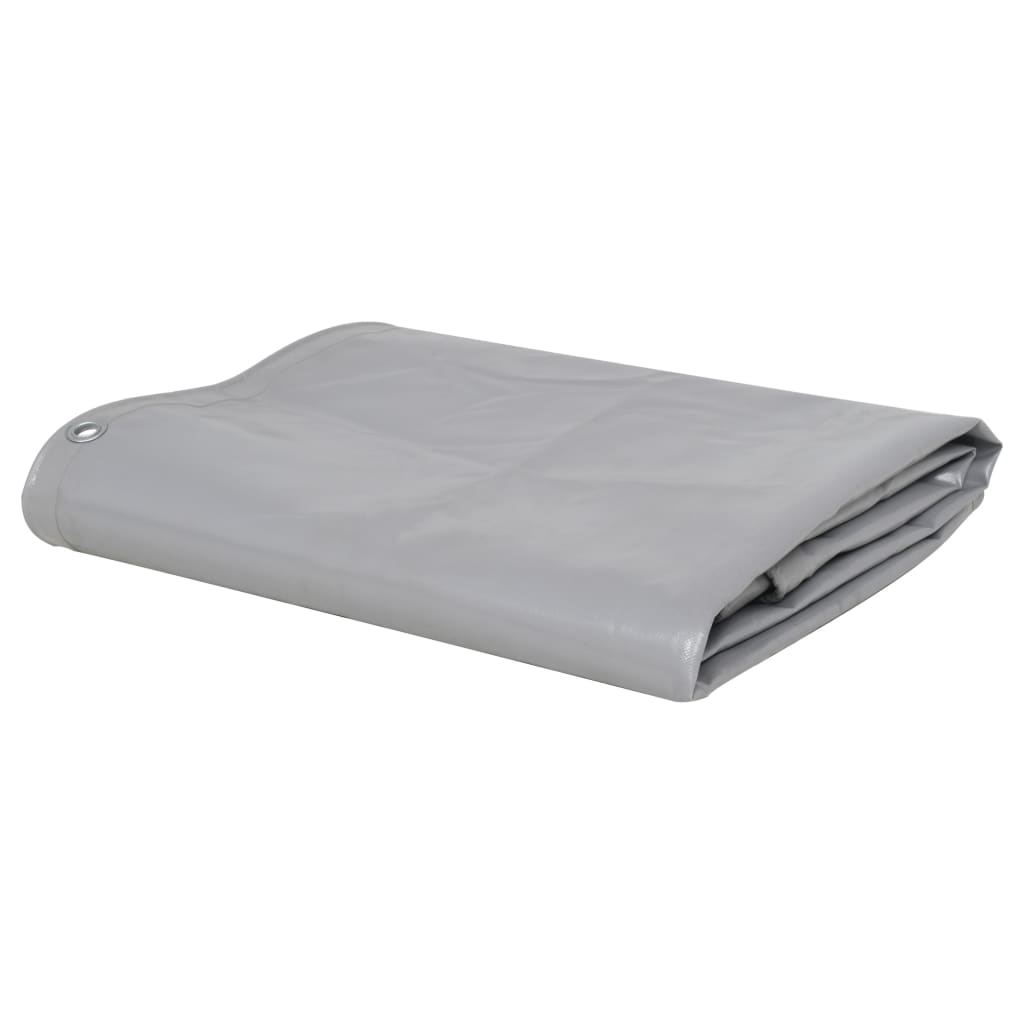 Tarpaulins Grey 4 x 7 m Canvas with PVC Coating
