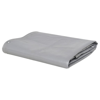 Tarpaulins Grey 4 x 7 m Canvas with PVC Coating