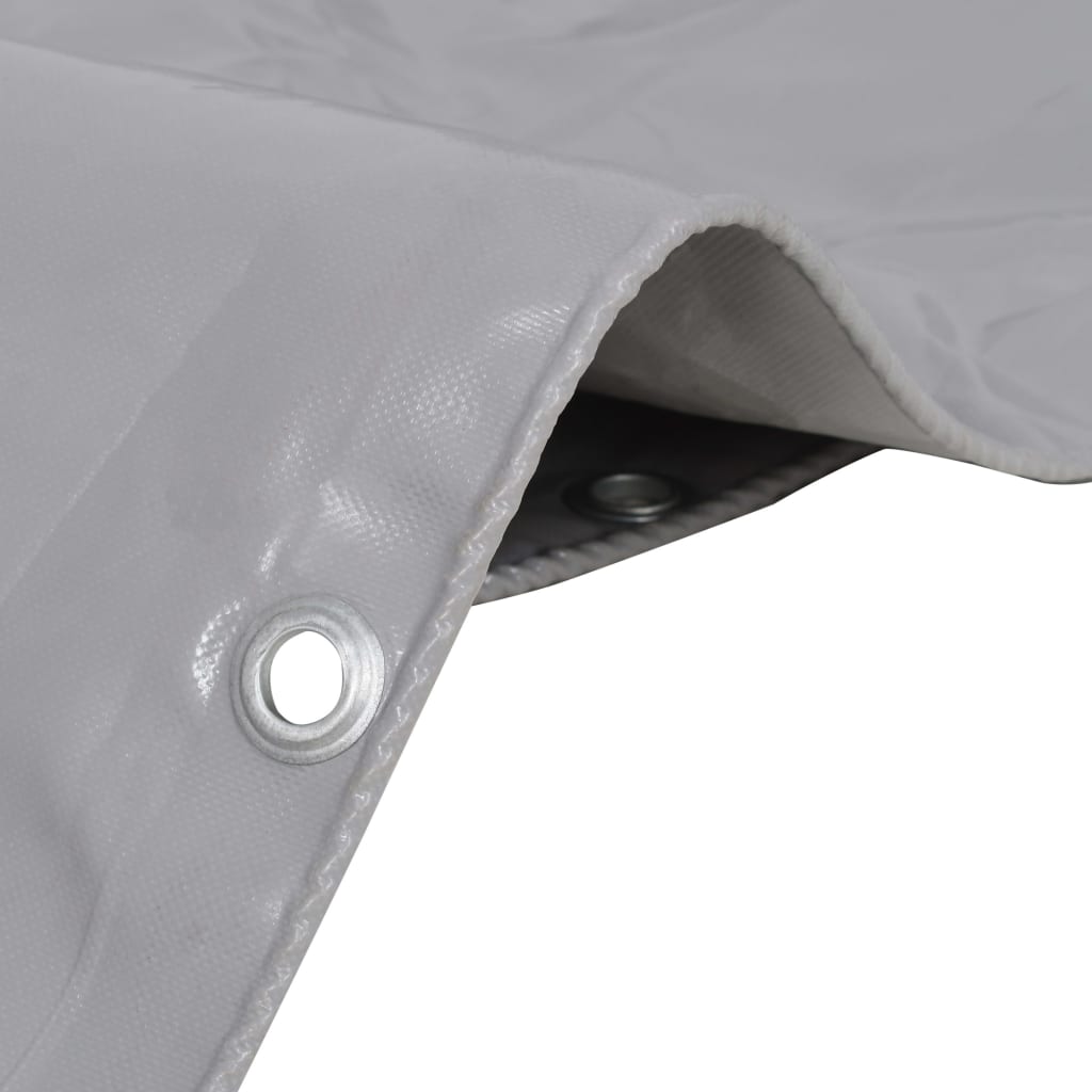Tarpaulins Grey 4 x 7 m Canvas with PVC Coating