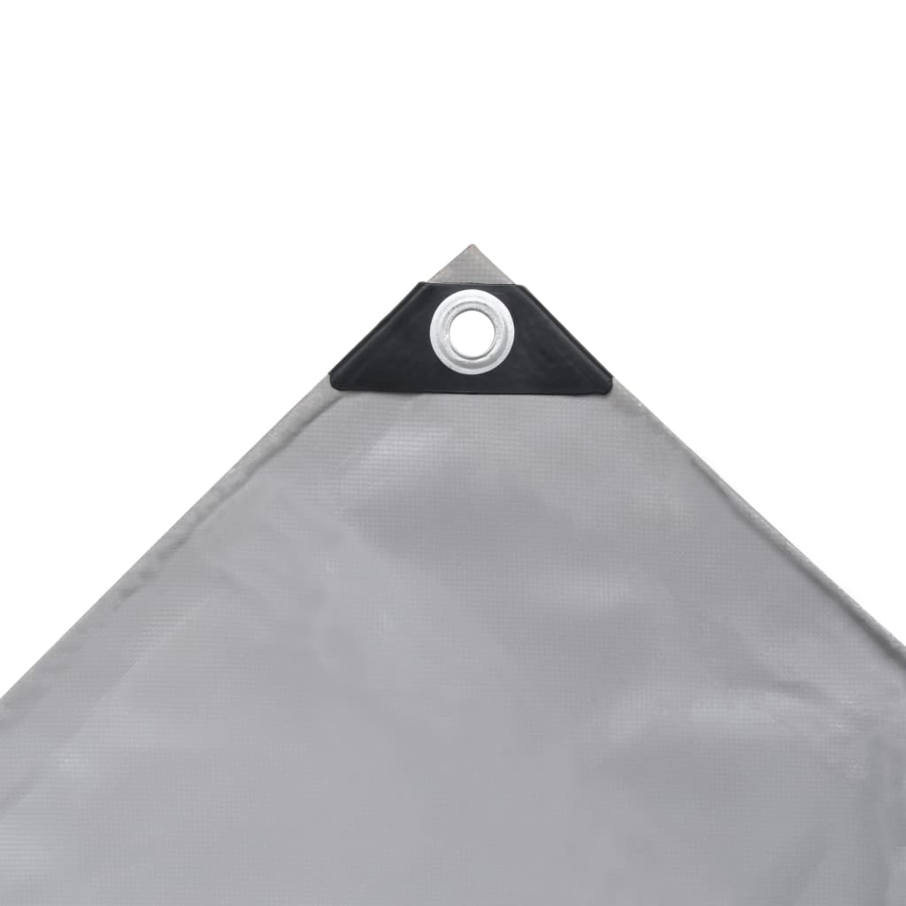 Tarpaulins Grey 4 x 7 m Canvas with PVC Coating