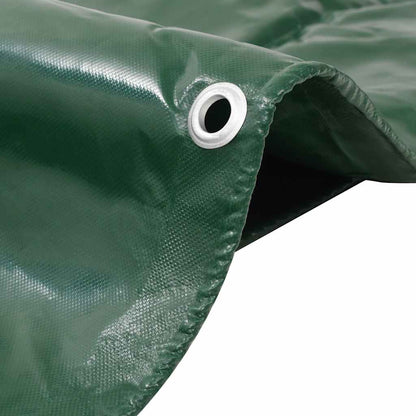 Tarpaulins Green 3 x 5 m Canvas with PVC Coating