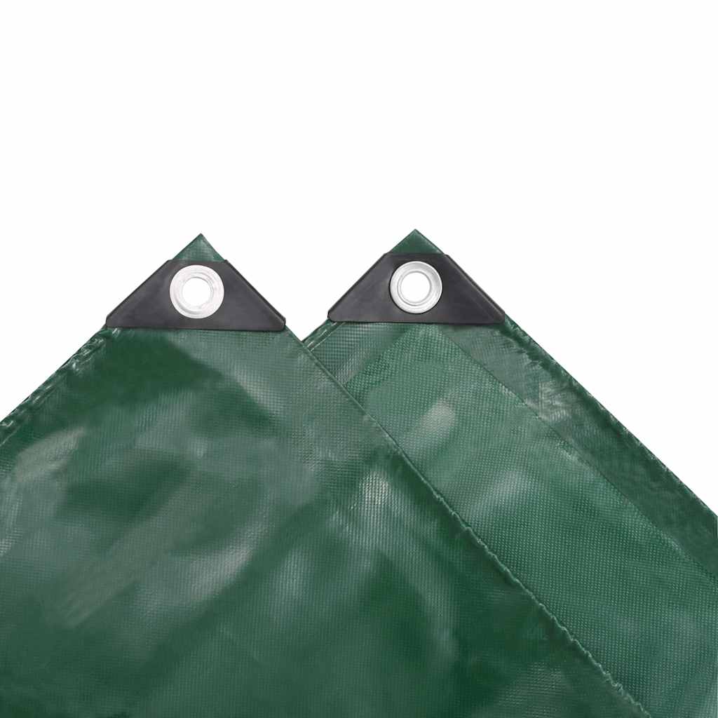 Tarpaulins Green 3 x 5 m Canvas with PVC Coating