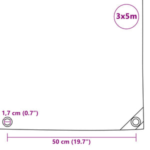 Tarpaulin 650 g/m² 3x5 m Green