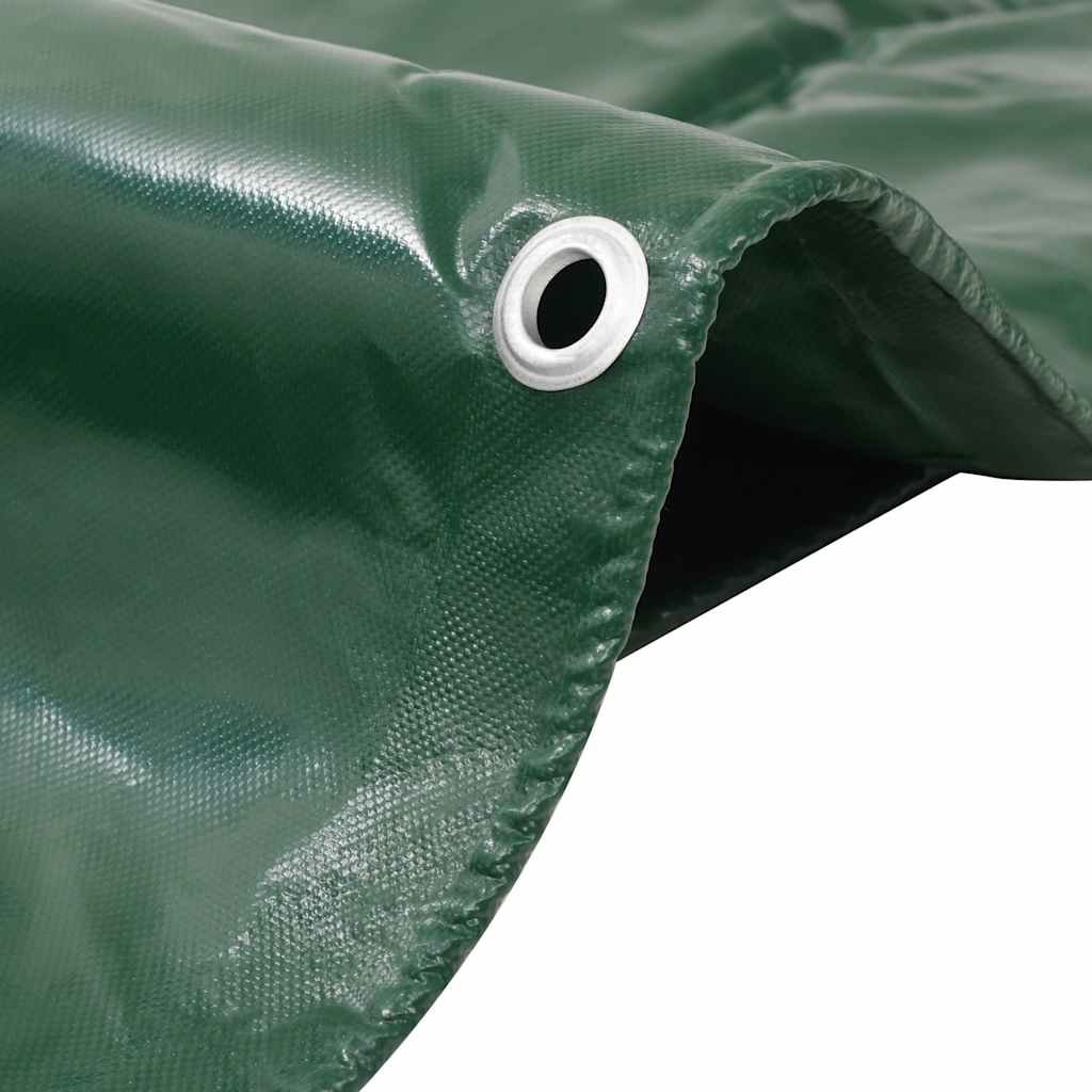 Tarpaulins Green 4 x 6 m Canvas with PVC Coating