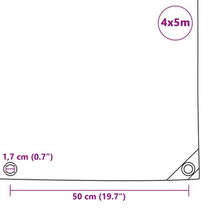 Tarpaulin 650 g/m² 4x5 m White