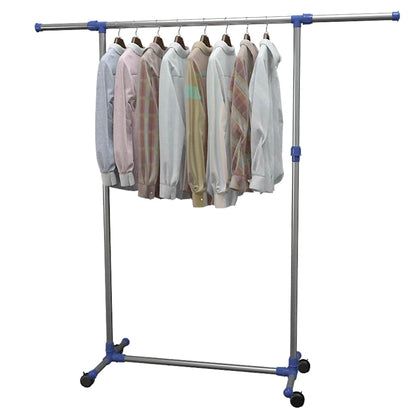 245625 vidaXL Adjustable Clothes Rack Stainless Steel 165x44x150 cm Silver