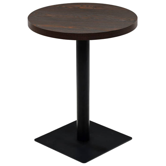 Bistro Table | Dark Ash | MDF and Steel | 60 x 75 cm |  Simplistic