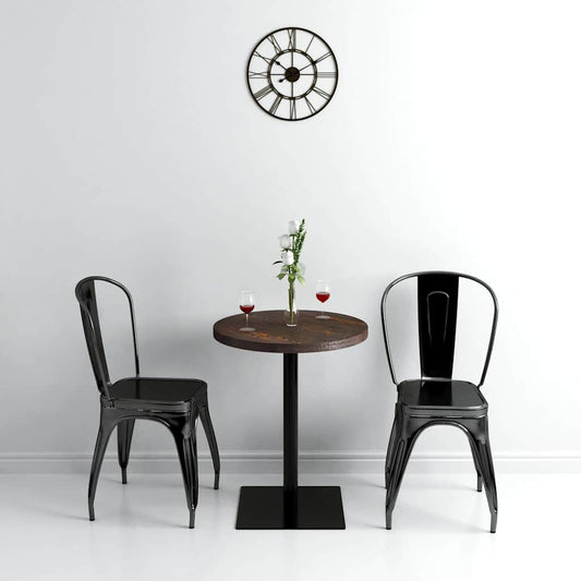 Bistro Table | Dark Ash | MDF and Steel | 60 x 75 cm |  Simplistic