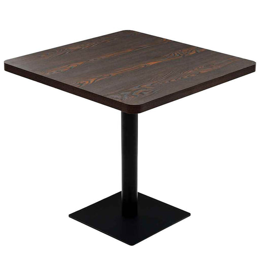 Bistro Table | Dark Ash | MDF and Steel | 80x80x75 cm |  Simple