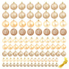 100 Piece Christmas Ball Set 3/4/6 cm Rose/Gold