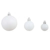 100 Piece Christmas Ball Set 3/4/6 cm White/Grey
