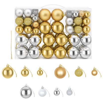 245719 Christmas Balls 100 pcs Silver/Gold