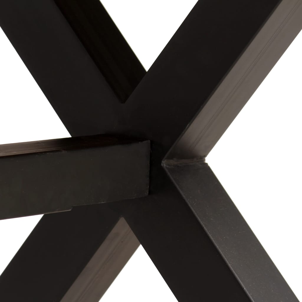 Dining Table Natural Wood, Black