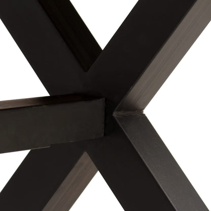 Dining Table Natural Wood, Black