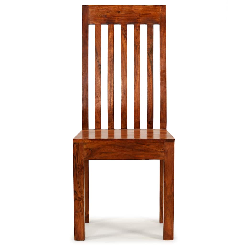 Dining Chair | Set of 2 | Honey Brown | Solid Acacia wood | Standard Size