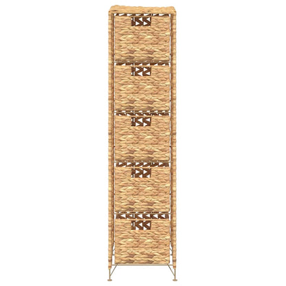 Storage Unit | Brown | Water hyacinth, Metal | Compact | Storage Unit