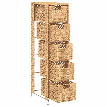 Storage Unit | Brown | Water hyacinth, Metal | Compact | Storage Unit