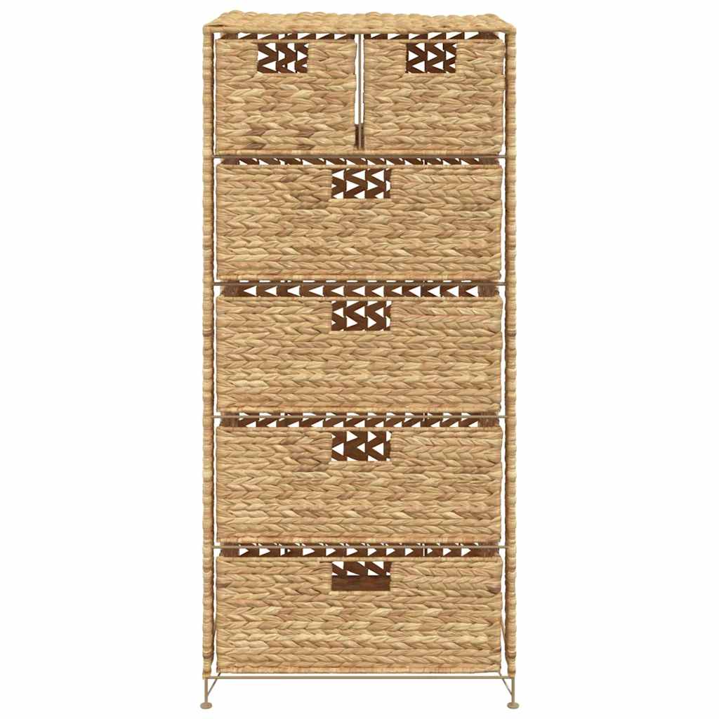 Storage Unit | Brown | Water hyacinth, Metal | 47x37x100 cm