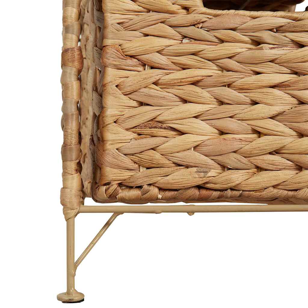 Storage Unit | Brown | Water hyacinth, Metal | 47x37x100 cm