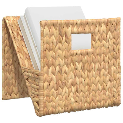 vidaXL Magazine Holder Brown Water Hyacinth, Metal Frame