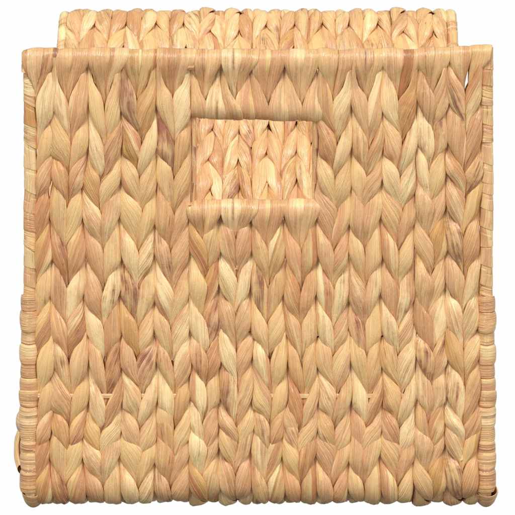 vidaXL Magazine Holder Brown Water Hyacinth, Metal Frame