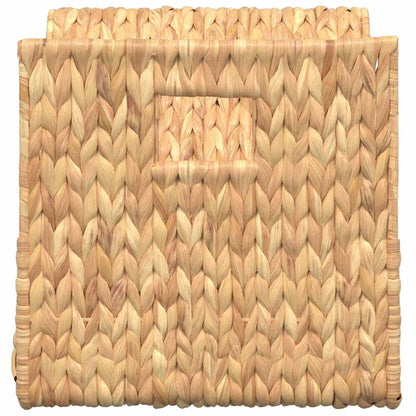 vidaXL Magazine Holder Brown Water Hyacinth, Metal Frame