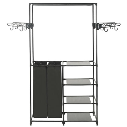 Clothes Rack Black Powder-coated steel, Non-woven fabric