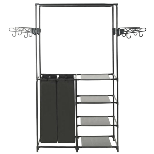 Clothes Rack Black Powder-coated steel, Non-woven fabric