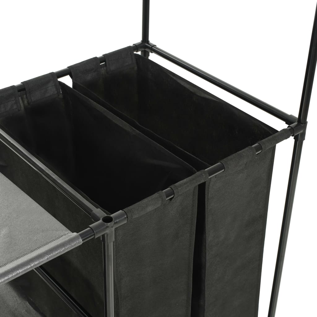 Clothes Rack Black Powder-coated steel, Non-woven fabric