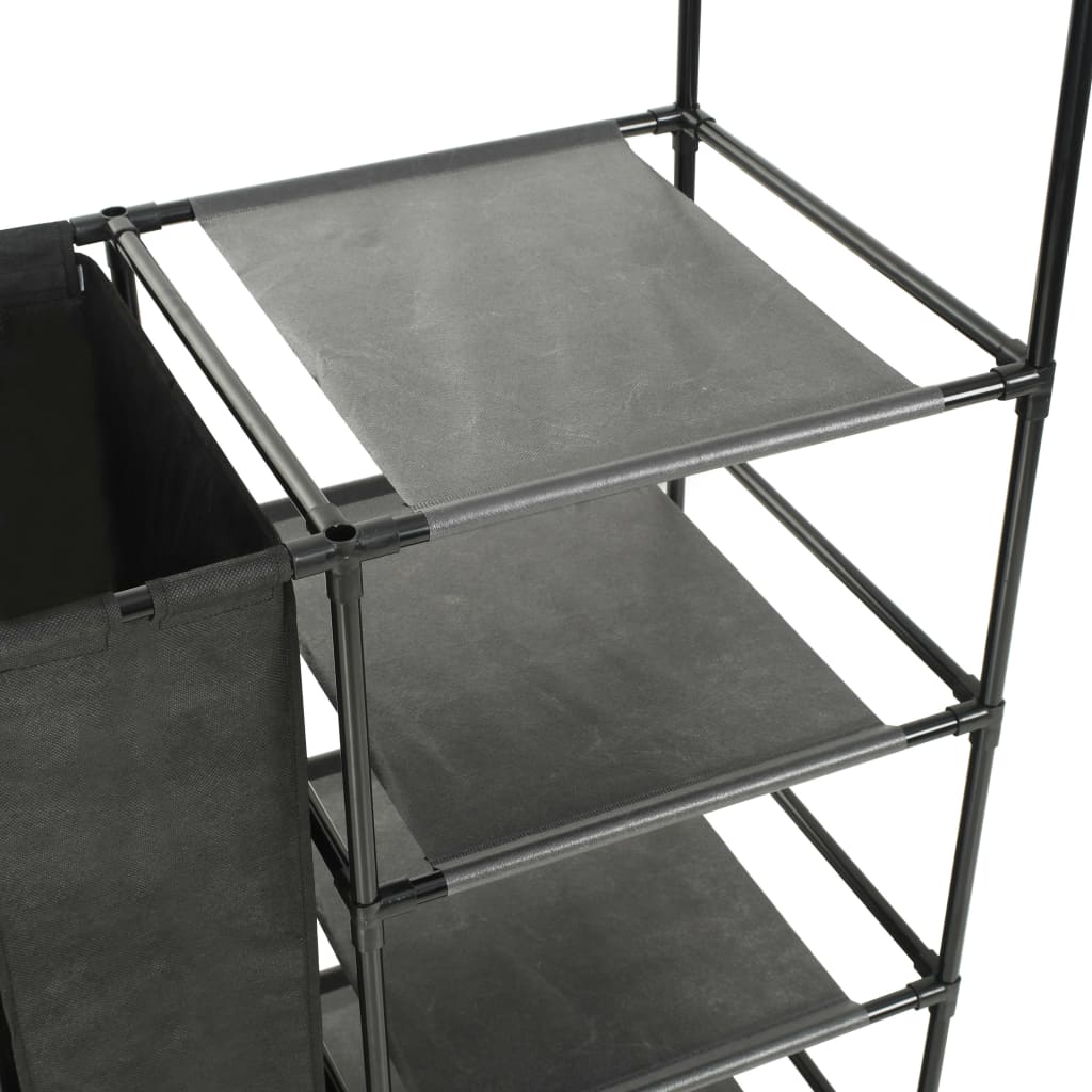 Clothes Rack Black Powder-coated steel, Non-woven fabric