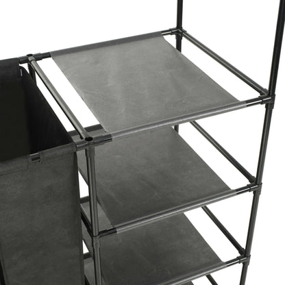 Clothes Rack Black Powder-coated steel, Non-woven fabric