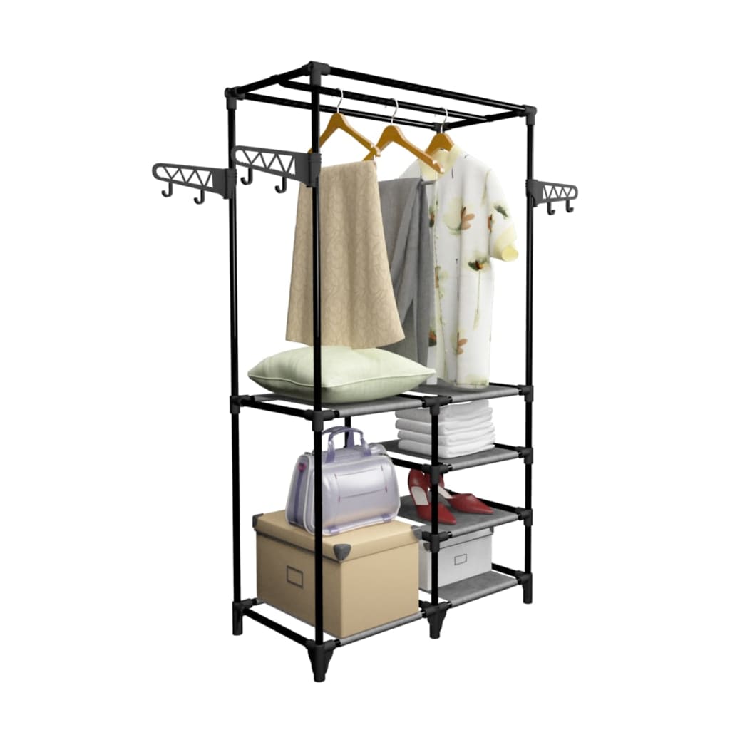 Clothes Rack Black Powder-coated steel, Non-woven fabric Medium