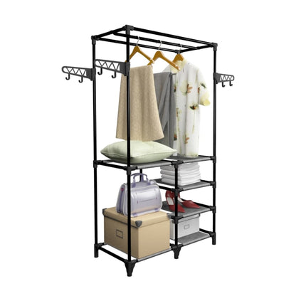 Clothes Rack Black Powder-coated steel, Non-woven fabric Medium