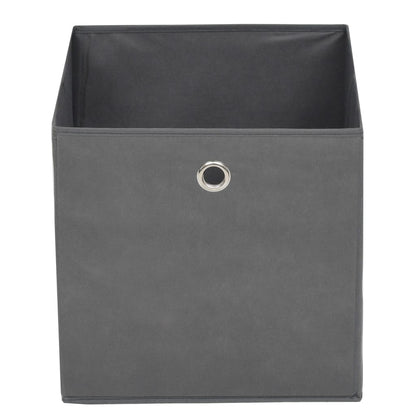 Storage Box Set of 4 Grey Non-woven Fabric (Polyethylene: 100%)