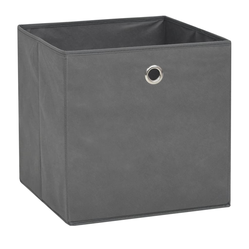 Storage Box Set of 10 Grey Non-woven fabric 12.6x12.6x12.6 in
